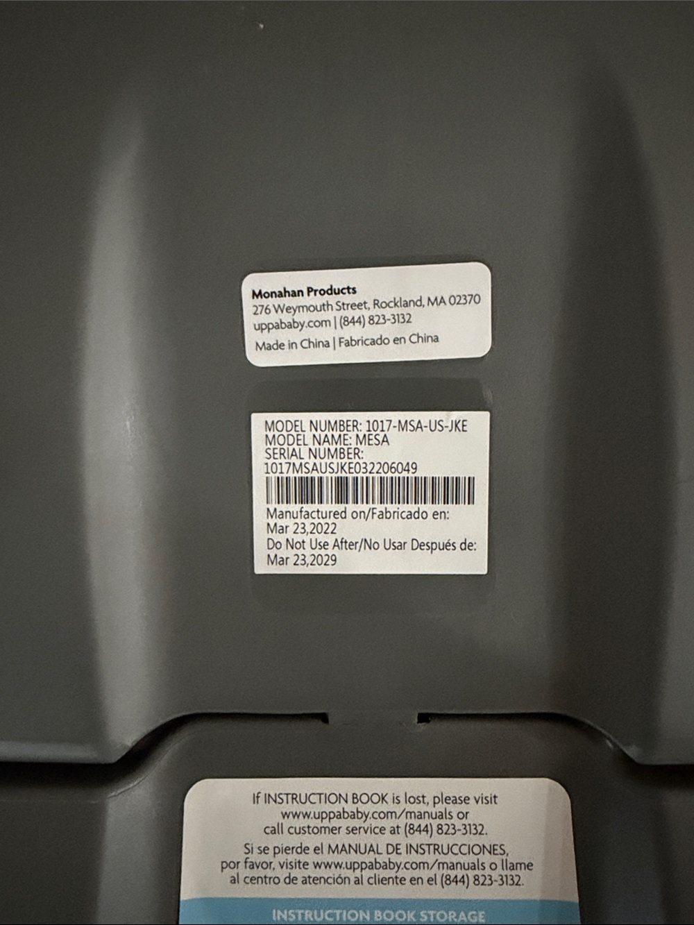 UPPAbaby Mesa Infant Car Seat in Black and Gray - Picture 7 of 7